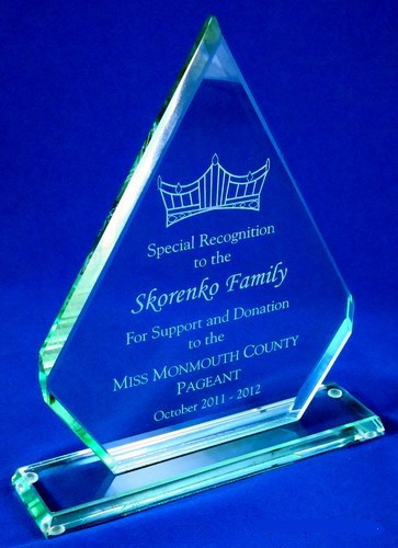 Pageant Stand Up Glass Award-Trophies-Schoppy&