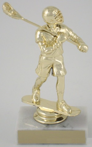 Lacrosse Trophy On Marble Base-Trophies-Schoppy's Since 1921