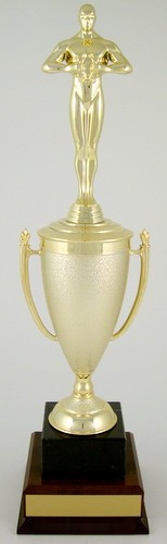 Achievement Cup Trophy on Black Marble and Wood Base-Trophy-Schoppy's Since 1921