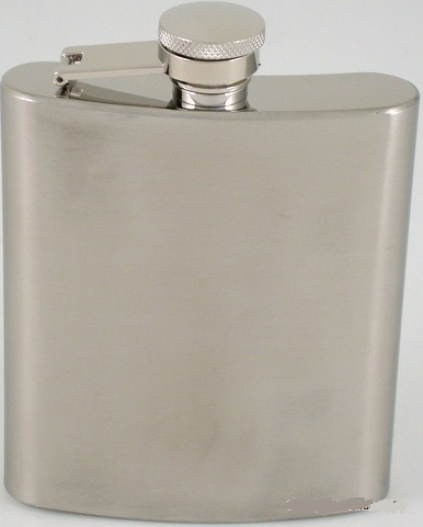 Metal 6 oz Flask w/Eng Plate-Flask-Schoppy's Since 1921