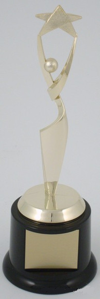 Reach for the Stars on Black Round Base - Small-Trophies-Schoppy's Since 1921