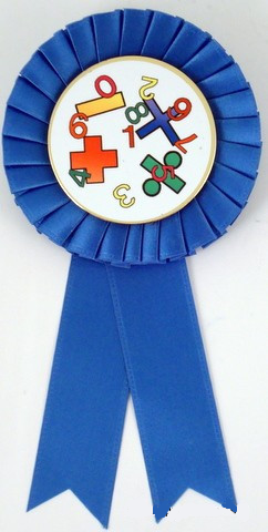 Small Rosette Ribbons - Math Logo-Medals-Schoppy's Since 1921