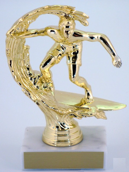 Surfer Trophy on 2 x 3 marble base-Trophies-Schoppy&