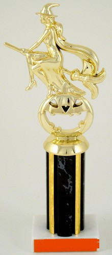 Halloween Combo Trophy on Black Column-Trophies-Schoppy's Since 1921