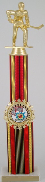 Two Tier Medallion Street Hockey Trophy-Trophies-Schoppy's Since 1921