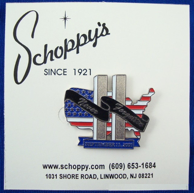 September 11th Pin - Never Forgotten-Jewelry-Schoppy's Since 1921
