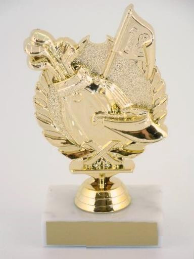 Golf Wreath Trophy on Marble Base-Trophies-Schoppy&