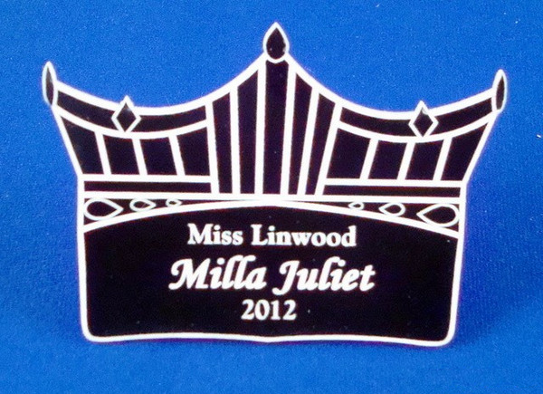 Pageant Crown Badge-Name Tag-Schoppy&