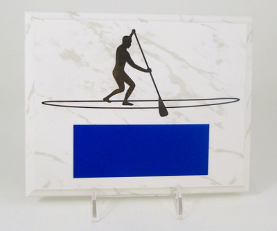 Paddleboard White Marbled Plaque-Plaque-Schoppy's Since 1921