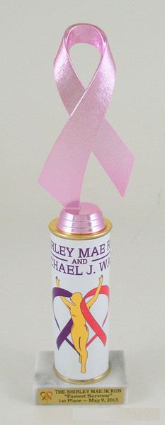 Awareness Ribbon Custom Roll Column Trophy-Trophy-Schoppy's Since 1921