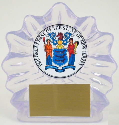 The Great Seal of New Jersey Large Shell Trophy-Trophies-Schoppy&