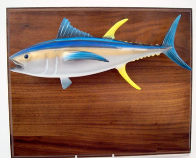 Yellowfin Tuna Award Plaque 9 x 12 Walnut-Plaque-Schoppy's Since 1921