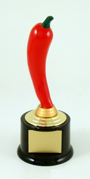 Chili Pepper Trophy on Medium Black Round Base-Trophies-Schoppy's Since 1921