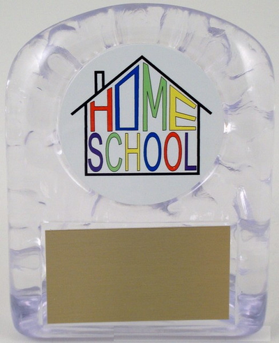 Home School Logo on Lg. Ice Acrylic-Trophies-Schoppy's Since 1921