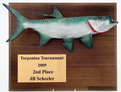 Tarpon Award Plaque 9 x 12 Walnut-Plaque-Schoppy's Since 1921
