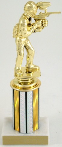 Paintball Trophy on Round Column-Trophies-Schoppy's Since 1921