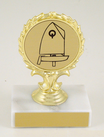 Sail Boat Logo Trophy Small-Trophies-Schoppy's Since 1921
