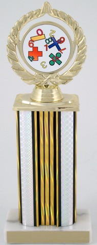 Math Trophy on Wide Column-Trophies-Schoppy&