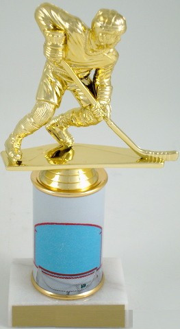Hockey Trophy with Custom Round Column-Trophies-Schoppy's Since 1921