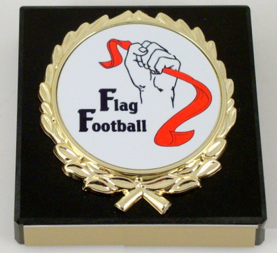 Flag Football Logo Black Paperweight-Paperweight-Schoppy's Since 1921