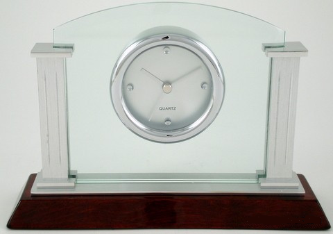 Leeber Wide Glass Desk Clock-Clock-Schoppy&