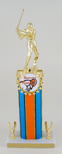 Golf Trophy with Custom Logo and Trim-Trophies-Schoppy's Since 1921