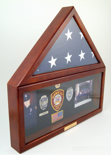 Flag Display Case with Shadow Box-Display Case-Schoppy's Since 1921