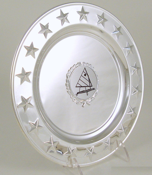 Sail Boat Logo Silver Plated Raised Star Tray-Tray-Schoppy&