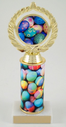 Logo Trophy with Easter Egg Custom Round Column-Trophies-Schoppy&
