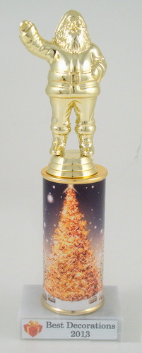 Christmas Tree Original Metal Roll Column Trophy-Trophies-Schoppy's Since 1921