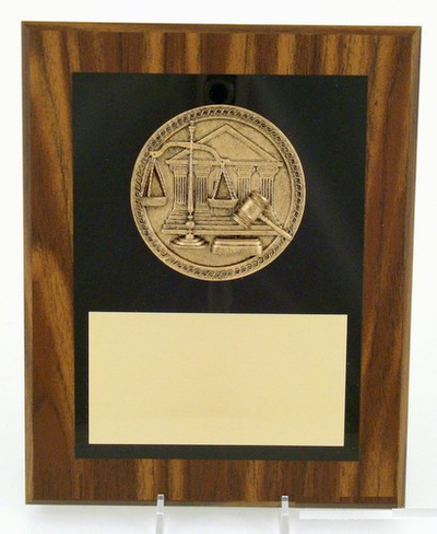 Scales of Justice Plaque 8" x 10"-Plaque-Schoppy's Since 1921