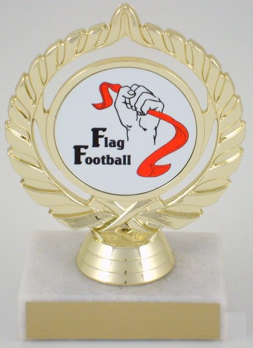 Flag Football Logo Trophy-Trophies-Schoppy's Since 1921