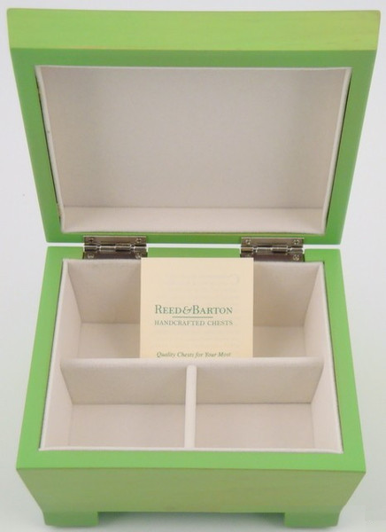 Reed & Barton Jewelry Chest - Lime Green-Box-Schoppy&