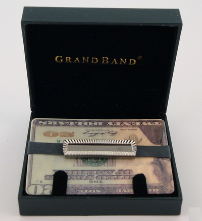 Grand Band Stainless Steel Fluted Frame-Money Clip-Schoppy's Since 1921