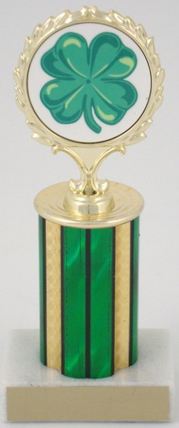 St. Patrick's Day Trophy on 3" Column-Trophies-Schoppy's Since 1921