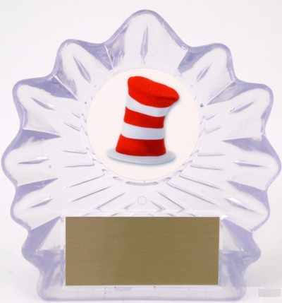 Hat Logo in Acrylic Trophy - Large-Trophies-Schoppy's Since 1921