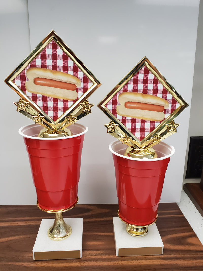 Hot Dog & a Beer Trophy, Size Large or Small-Trophy-Schoppy&