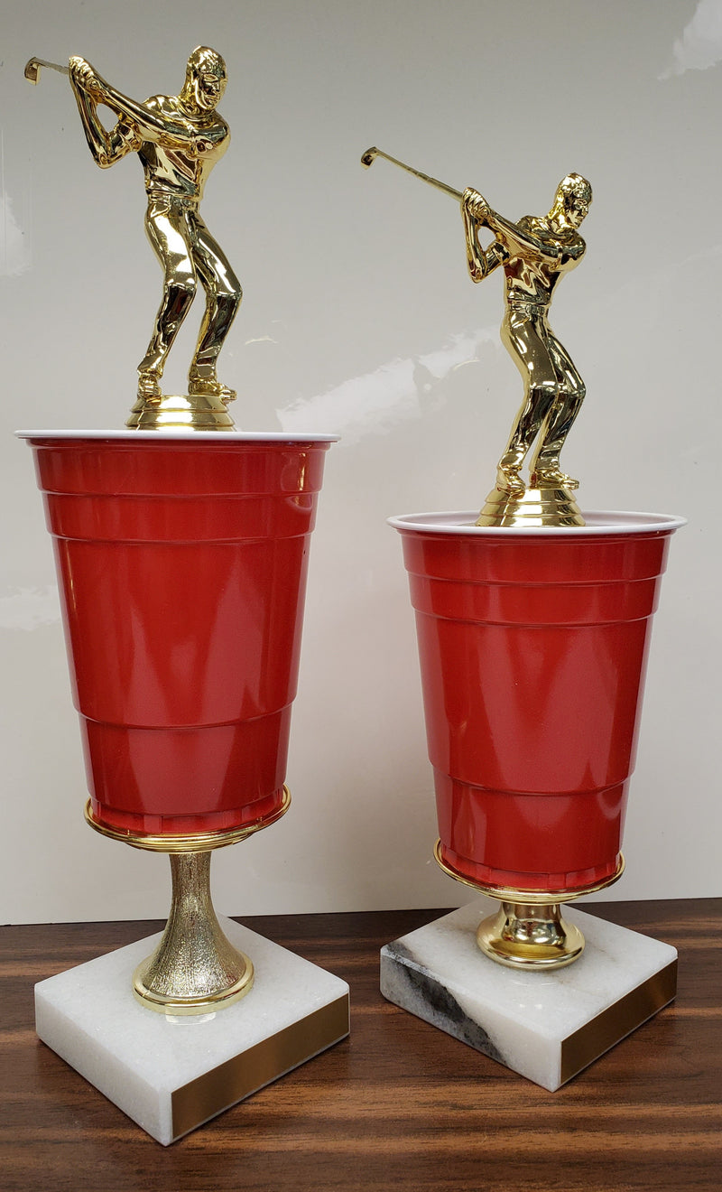 Golf Beer Pong Trophy - Size Large or Small-Trophies-Schoppy&