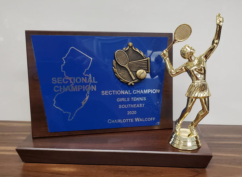 NJ State High School Athletic Championship Individual Trophy-Plaque-Schoppy&