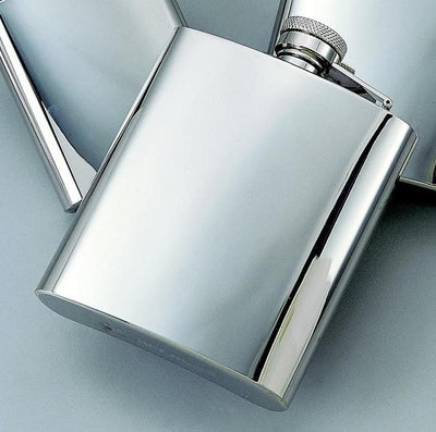 Bright Finish Stainless Steel 8 oz Flask-Flask-Schoppy's Since 1921