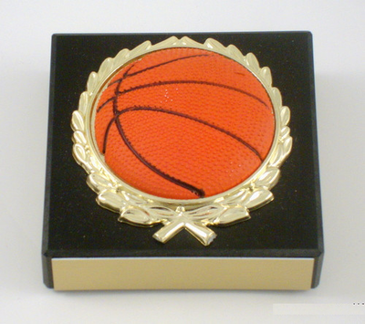 Basketball Paperweight with Relief Ball Logo - Black-Paperweight-Schoppy's Since 1921