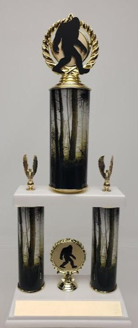 Our Biggest Big Foot Trophy on Original Double Metal Roll Column