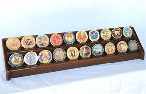 2 Row Coin Display Rack - Walnut-Display Case-Schoppy's Since 1921