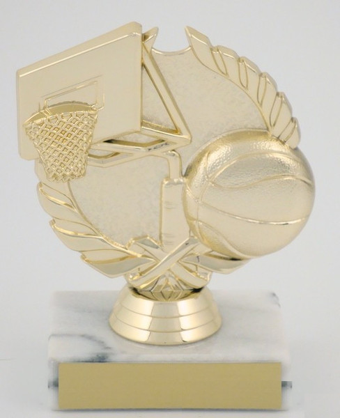 Basketball Theme Trophy on Marble Base-Trophies-Schoppy&