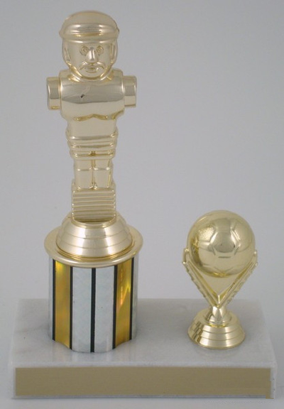 Foosball Trophy with Soccer Ball-Trophies-Schoppy's Since 1921