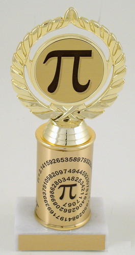 Pi Spiral Places Logo on Original Metal Roll Column Trophy-Trophies-Schoppy's Since 1921