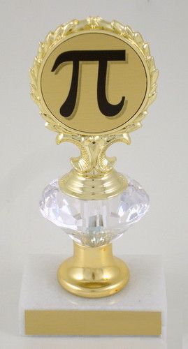 Pi Logo Diamond Riser Trophy Small-Trophies-Schoppy's Since 1921