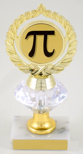 Pi Logo Diamond Riser Trophy Medium-Trophies-Schoppy's Since 1921