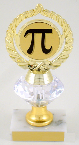Pi Logo Diamond Riser Trophy Medium-Trophies-Schoppy&