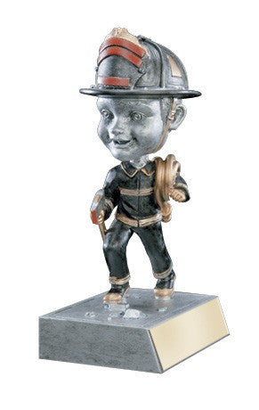 Bobblehead Resin Trophy Fireman-Trophies-Schoppy's Since 1921